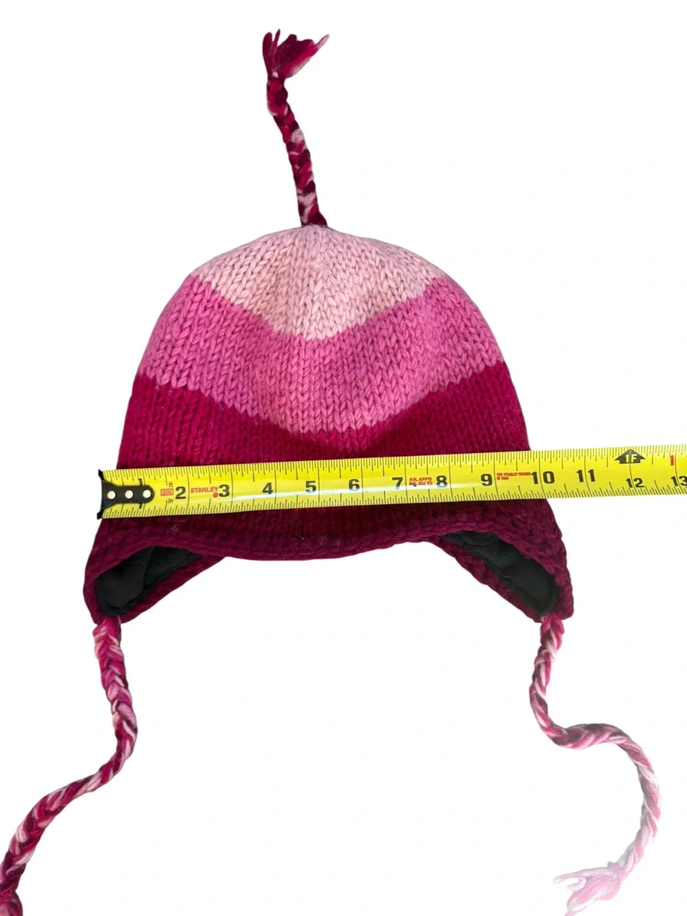 Kyber Outerwear Wool Hat Ear Flaps Womens Pink Colorblock